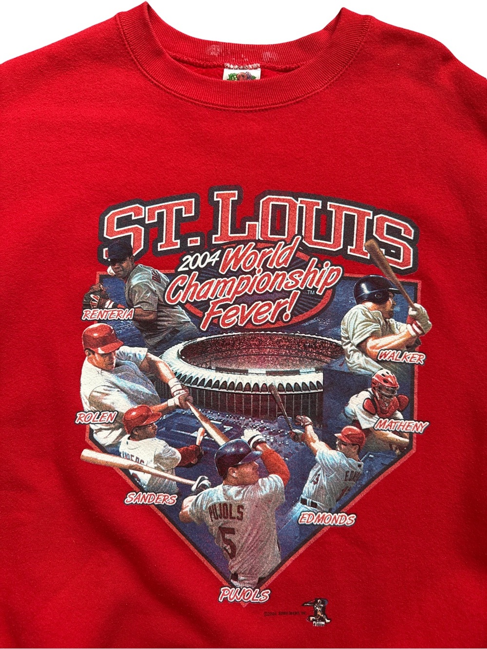 Vintage 2004 St Louis Cardinals Sweatshirt Player Graphics Men’s/Unisex Size L